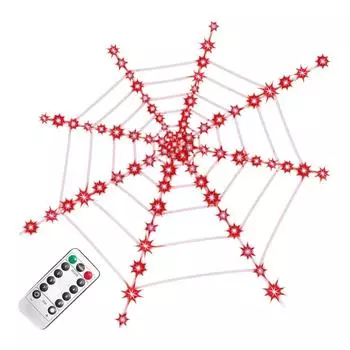 Реквизит на Хэллоуин, Светящаяся паутина, Планировка площадки, Разноцветная паутина, Украшение для бара One Size оранжевый