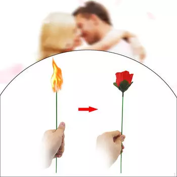 Реквизит Trick Flower Torch to Rose для взрослых Романтическая уникальная сценическая уличная вечеринка для красный