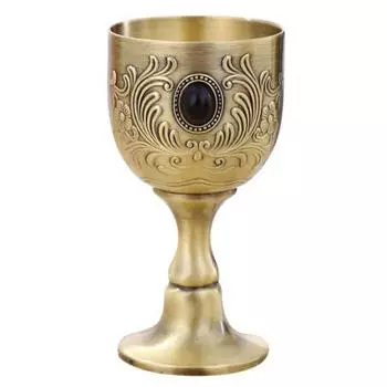 Рельефная чашка, практичная ретро пищевая металлическая чашка для вина, потрясающий средневековый тисненный бокал для вина, тисненая чашка для ресторана бронзовый