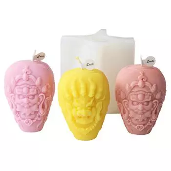 Рельефная силиконовая форма для свечей в виде льва для мыла ручной работы, форма для ароматерапевтических свечей из гипсовой смолы, форма для цветочных горшков и орнаментов