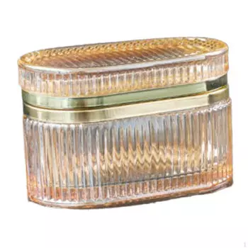 Рельефная стеклянная шкатулка для украшений, косметическая шкатулка, портативный органайзер для модных ожерелий для поделок Amber