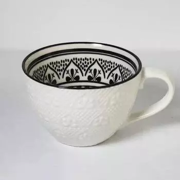 Рельефная текстурная чашка в скандинавском стиле, керамическая кружка, чашка для воды, чашка для молока, кофейная чашка большой емкости
