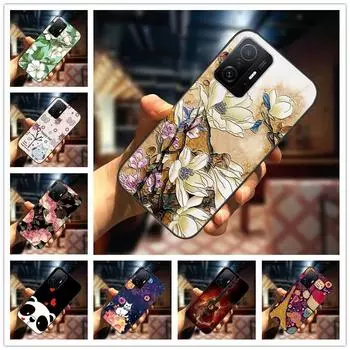 Рельефные милые чехлы для Xiaomi 11T/11T Pro, силиконовые черные чехлы с 3D-тисненым принтом для Xiaomi Mi 11T 11TPro, защита из ТПУ Xiaomi 11T NFC