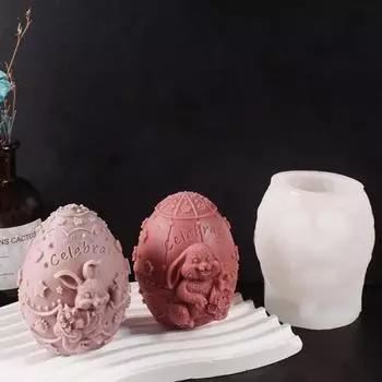 Рельефные пасхальные яйца, кролики, свечи, формы для изготовления животных, кроликов, сфер, смоляные силиконовые формы, мультфильмы, подарки ручной работы, декор для вечеринок из гипса A