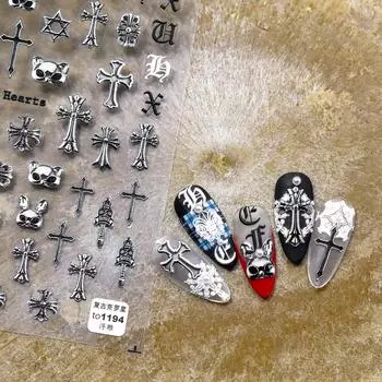 Рельефные ретро-наклейки для ногтей Crostar, наклейки на Хэллоуин, сделай сам, творческое производство, украшение to1194