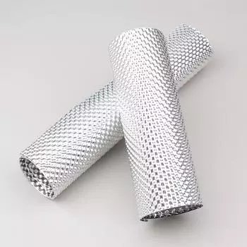 Рельефный алюминиевый теплозащитный экран, теплозащитный экран, противопожарный поддон, топливный бак, серебристый турбоколлектор, алюминий as the picture