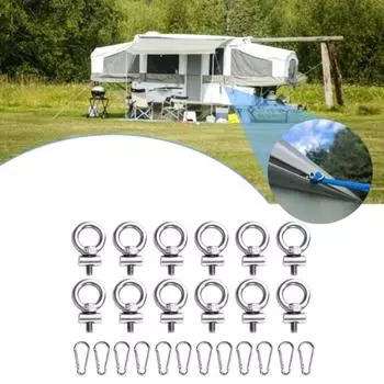 Рельс тента для кемпера, рельс тента, стопоры 4 мм, крючки из нержавеющей стали