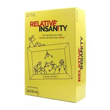 Relative Insanity See - Hilarious Party Game - You Can Pick Your Nose But You Can t Pick Your Family Creative Party Game