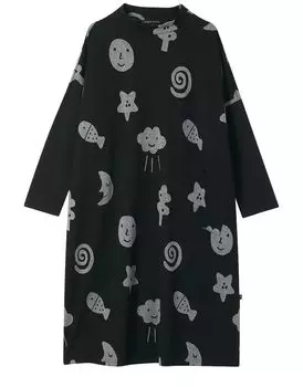 Relax Atsuko Matano Long Room Cotton Подходит для больших размеров HTX518 ATSUKO MATANO BL M [Wacoal & Sleep] Платье, рукав, одежда, 100% (тело), 3л,