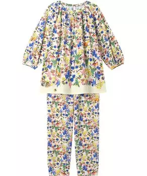 Relax Chisato Tsumori Long Хлопок UDX535 Tsumori Chisato SLEEP CR [Wacoal & Sleep] Пижама, Рукава 3/4, Рукава, Штаны, 100% (Основной корпус) Женский