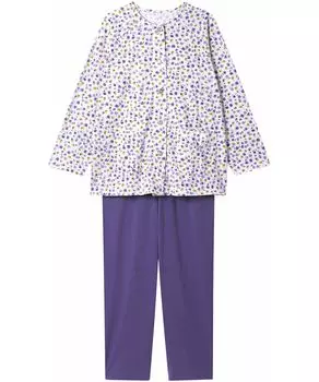 Relax Long Хлопок CDX522 PU [Wacoal & Sleep] Пижама, Рукава, Штаны, 100% (Основной корпус) Женский