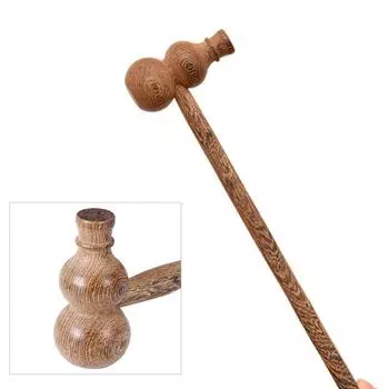 Relax Wooden Massager Stick Gourd Shape Back Massage Hammer Health Preservation Women Men A