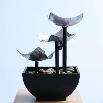 Релаксация Крытый Настольный Фонтан Водный Настольный Декор ЕС Plug