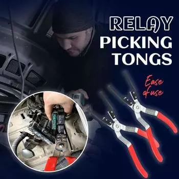 Relay Picking Tongs Car Battery Terminal Puller Fuse Removal Pliers Tool Relay Extraction Disassembly Pliers Fuse Puller светло-синий