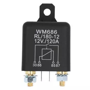 Реле соленоида стартера, медь и ABS, замена электромагнитного реле стартера автомобиля, 12 В постоянного тока, 120 А