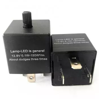 Реле указателя поворота светодиодное электронное реле мигалки для мигалки CF14-KTJL 12 В 24 В для мотоцикла чёрный