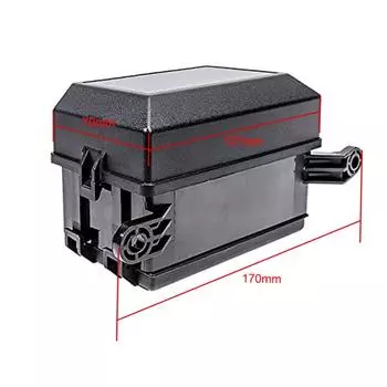 Релейный блок на 12 слотов, 6 реле, 6 стандартных предохранителей ATC/ATO, держатель с 41 металлическими штифтами, универсальный для автомобильного и морского использования чёрный