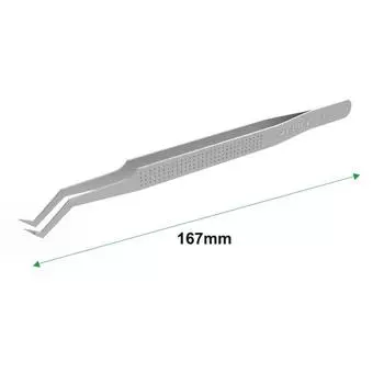 RELIFE ST-20L High Hardness Tweezers Curved Tips for iPhone Samsung Phone PC Motherboard Repair Chip Tinning Positioning Tools ST-20L