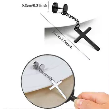 Религиозный изысканный подарок, модные новые висячие серьги для мужчин/женщин из нержавеющей стали, 1 шт., длинные висячие ювелирные изделия, подвески, серьги-подвески, ювелирные аксессуары серебряный