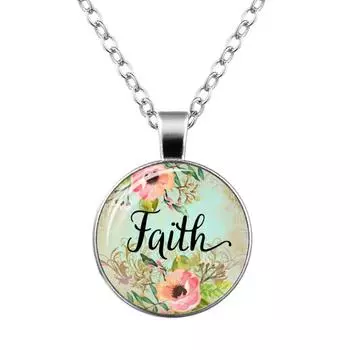 Религиозные украшения Библейские стихи ожерелье стеклянные подвески ожерелья для женщин христианские сувениры для вечеринок подарки as show