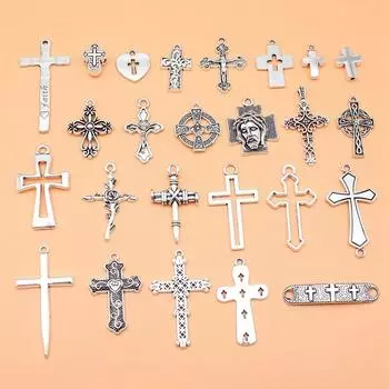 Религиозный талисман, смешанный костюм, подвески для ногтей, винтажные украшения для изготовления ювелирных изделий