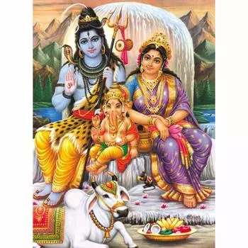 Религия круглая алмазная мозаика Шива 5D DIY алмазная живопись вышивка крестиком Бог полная круглая алмазная вышивка индуизм Декор Full Round 20x30CM