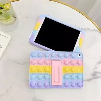 Relive Stress Toys Радужный силиконовый чехол-подставка для планшета