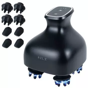 RELX EMS Head Spa IPX7 Водонепроницаемый (Отечественный производитель) Косметический прибор Щетка для ухода за кожей головы Подарок для ухода за кожей головы (Матовый черный)