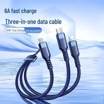 Remax 66W Nylon Braided Fast Charging Data Cable for Universal Mobile Phones RC-C068