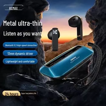 REMAX Ультратонкие металлические Bluetooth-наушники: Настоящее беспроводное стерео для музыки и звонков Bluetooth Earphone