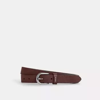Ремень Coach Classic Buckle 25 мм, серебристый эспрессо XSmall