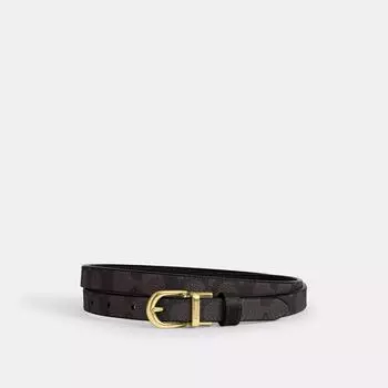 Ремень Coach Classic Buckle Cut To Size Reversible 18 мм Gold Walnut Black One Size