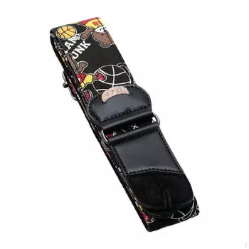 Ремень для акустической гитары, регулируемая длина, с 2 медиаторами и дышащим шнурком на плечо printing