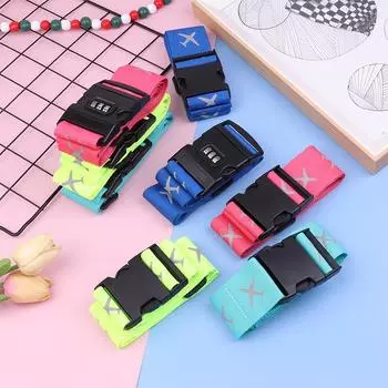 Ремень для багажа для путешествий Регулируемый замок с паролем Упаковочный ремень для багажа Надежный замок Противоугонный ремень для багажа