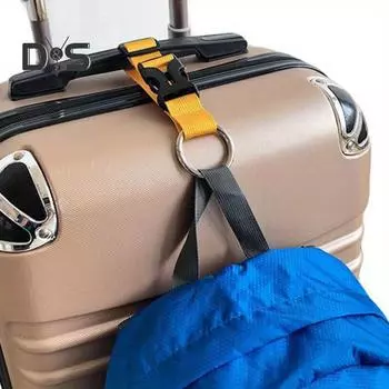 Ремень для багажа с пряжкой, регулируемый нейлоновый ремень для крепления ручной клади на чемодане, ремень для крепления рюкзака для путешествий на открытом воздухе небесно-голубой
