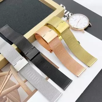Ремень для часов Дышащая ювелирная застежка Дизайн Регулируемая легкая разборка Универсальный 18/22 мм Металлический ремешок для часов Браслет Повседневная одежда