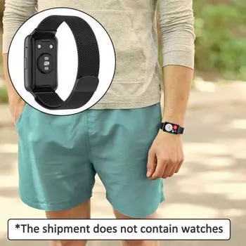 Ремень для часов, регулируемый миланский ремешок из нержавеющей стали для часов Huawei Watch Fit