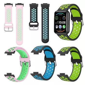 Ремень для часов, водонепроницаемый дышащий, мягкий силиконовый ремешок для наручных часов, сменный ремешок для часов Huawei Fit 2