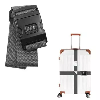 Ремень для чемодана Doyime с крестом, удобный дорожный чехол для переноски, крепление багажа, оснащенный регулируемым циферблатом, предотвращает загрузку багажа, упаковка фиксирована