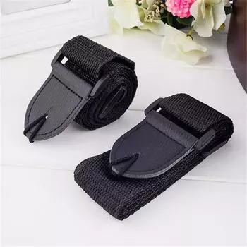 Ремень для гитары, черный кожаный регулируемый ремень на плечо для гитары, электрогитары, бас-гитары, детали, аксессуары чёрный