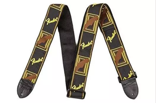 Ремень для гитары FENDER MONO STRAP BLACK/YELLOW/BROWN [предмет]