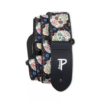 Ремень для гитары из кожи, нейлон, регулируемый для гитары, сделано в Канаде, Sugar Skull Perri s Ltd. - - - - Акустическая/Басовая/Электрическая - (ТВС-6802) -