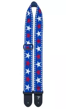 Ремень для гитары из жаккарда БЕЛЫЙ СИНИЙ Perri s TWS-7068 КРАСНЫЙ, &