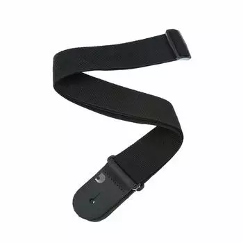 Ремень для гитары Ремень для гитары кожаный конец PWS100 черный D Addario Poly-Pro [] чёрный
