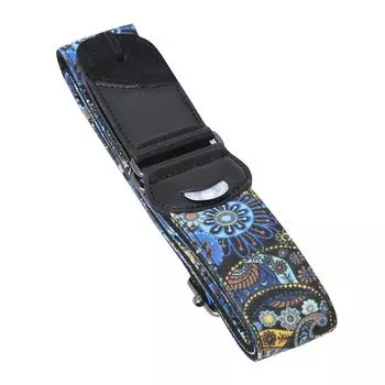 Ремень для гитары с карманом для медиатора Стильный ремень для гитары Регулируемые ремни для гитары синий