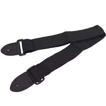 Ремень для гитары с кожаной головкой, регулируемый плечевой ремень, гитара, электрогитара, бас-гитара, детали, аксессуары, высококачественный портативный ремень для гитары One Size чёрный