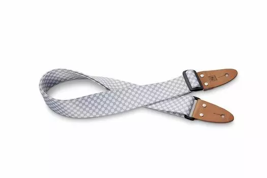 Ремень для губной гармошки SUZUKI Keyboard с ремешком, белый x клетчатый узор, коричневый, KSS-2