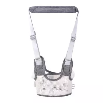 Ремень для ходьбы для малышей, дышащий, удобный, регулируемый, для младенцев, помощник для ходунков светло-серый