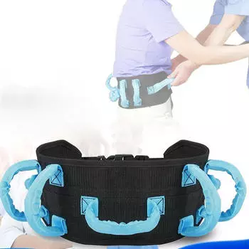 Ремень для ходьбы с быстросъемной пряжкой для ухода за пожилыми людьми синий