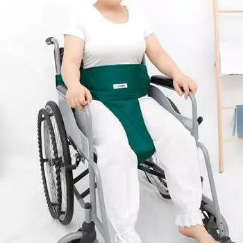 Ремень для инвалидной коляски, высокоэластичный, фиксирующий пациента, прочный ремень безопасности, регулируемый ремень безопасности для инвалидной коляски для взрослых зелёный